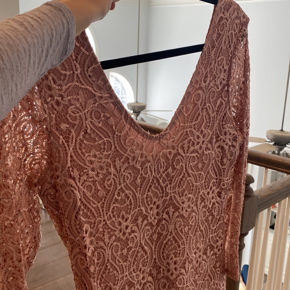 Marina Pink Sequin Sparkle Gown - Picture 6 of 6